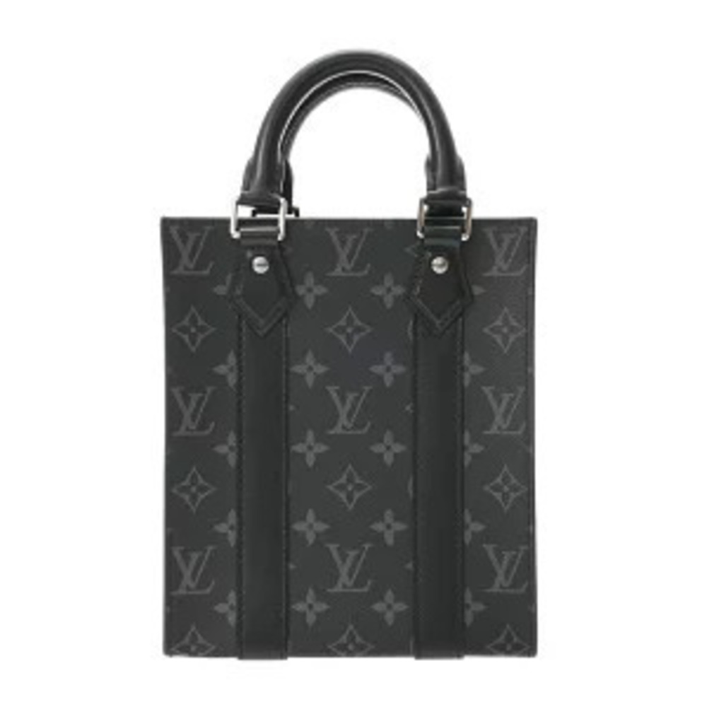Louis Vuitton Monogram Eclipse Black Sac Plat Black Canvas Tote Bag